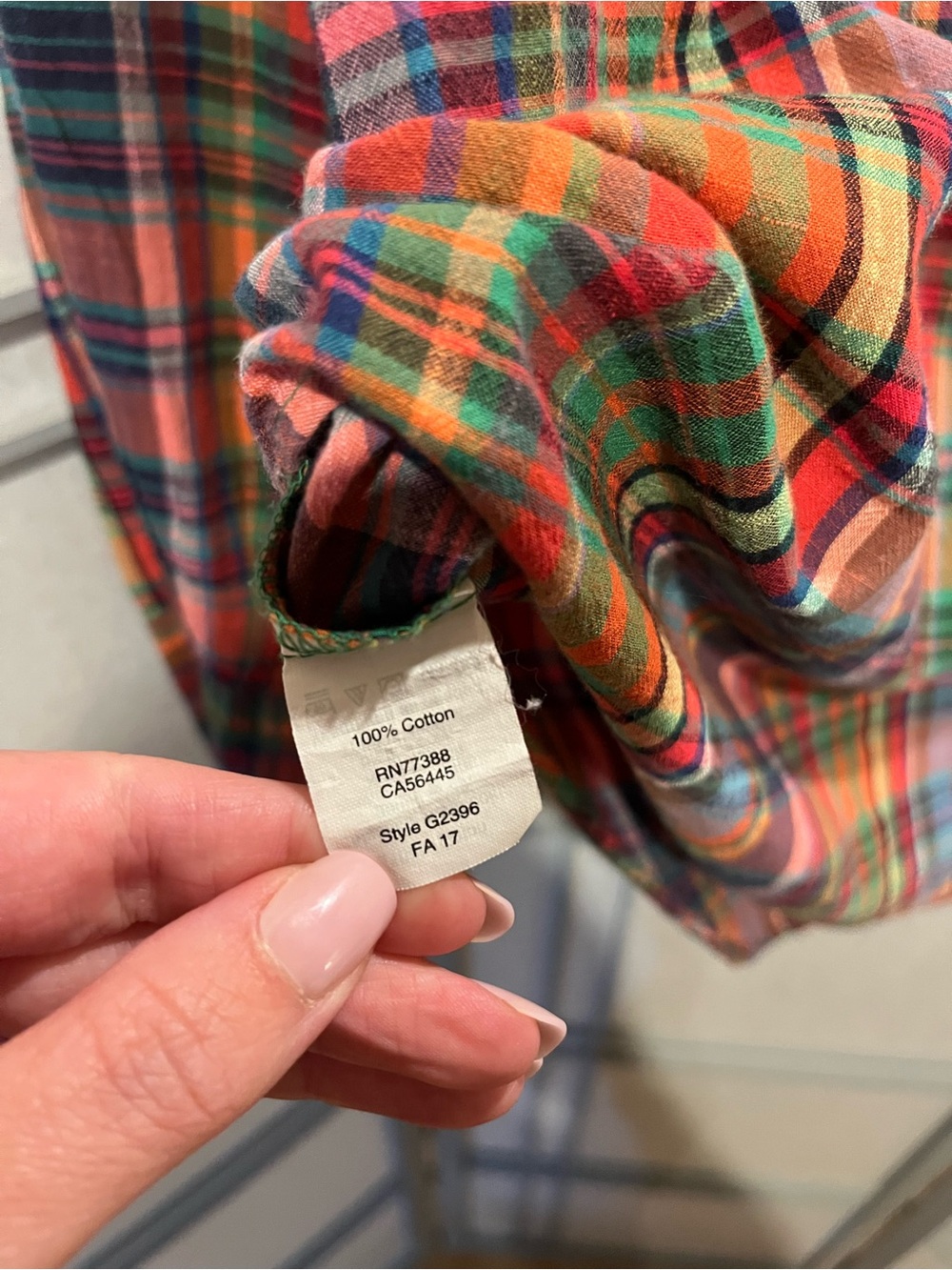 J. Crew Plaid Button-Down Shirt Fall Plaid Small - Picture 4 of 5